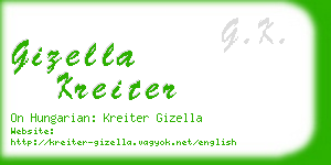 gizella kreiter business card